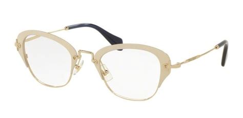 Miu Miu MU53OV UFZ1O1 Eyeglasses in Gold